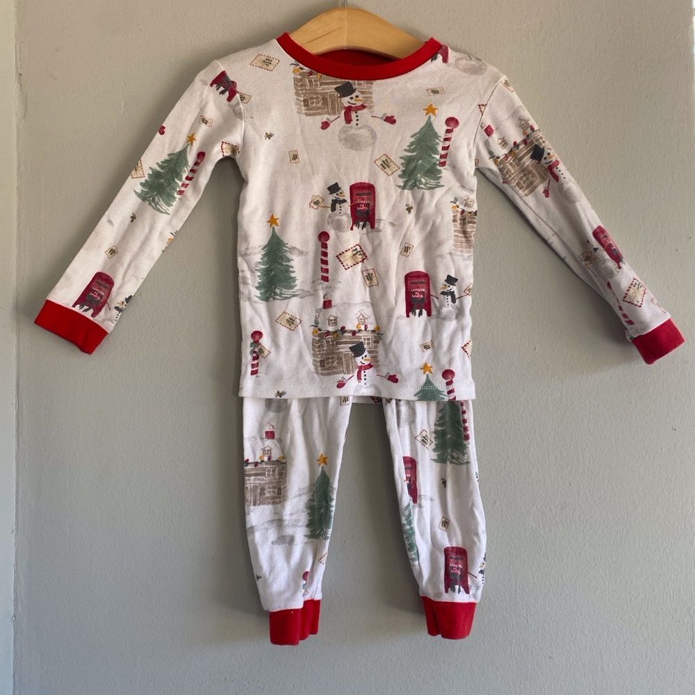 Burts Bees Baby Organic winter Christmas pajamas set  3T